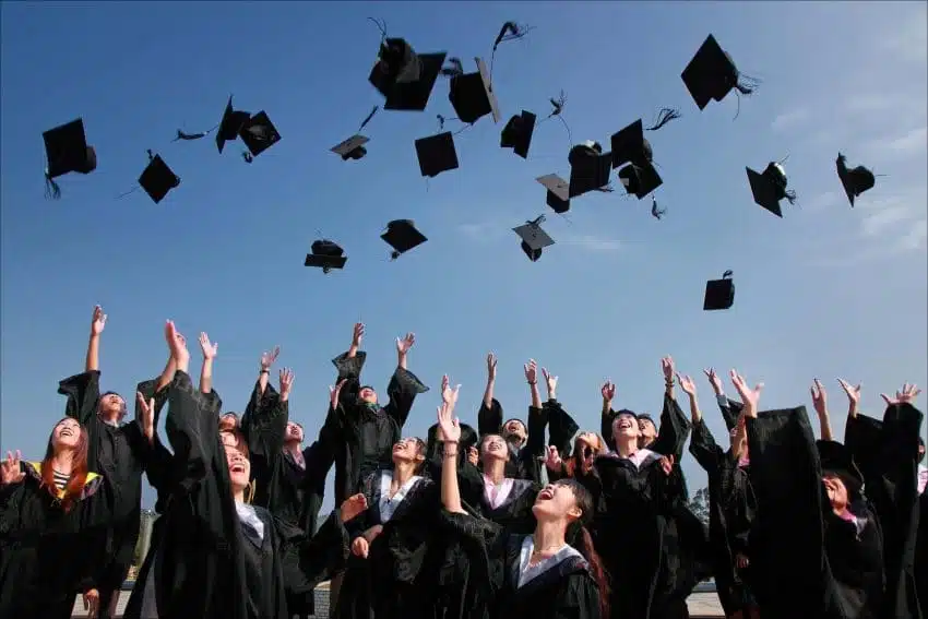 Doctorate students celebrate their graduation